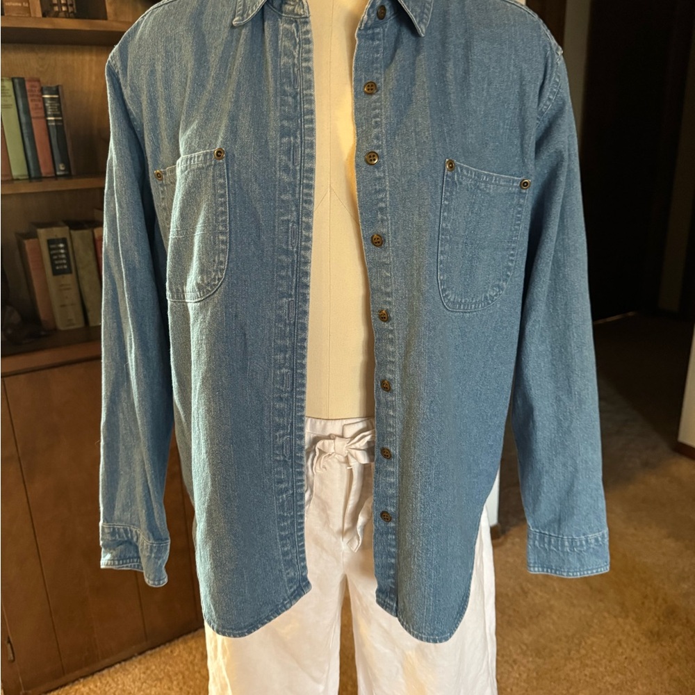 Denim Button-Up Shirt